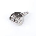 Stainless Steel Polished Double Pulley Wire Rope Traction Wheel Lifting Ring Fixed Double Track Carton Packaging AOHUI JSSDO