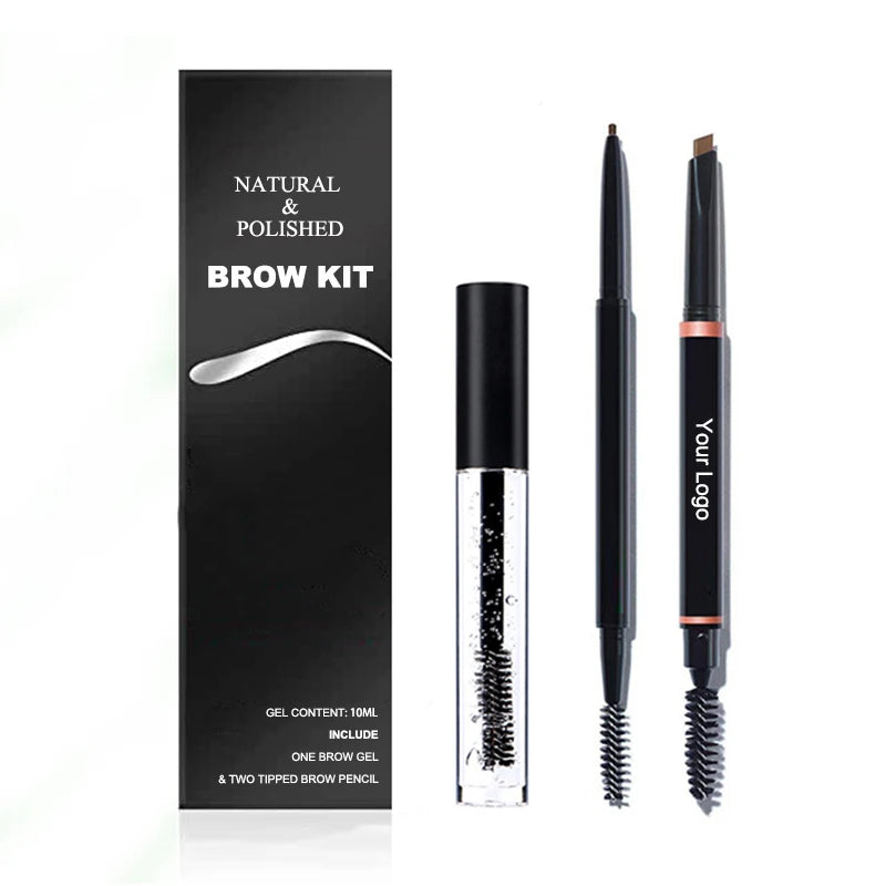 Hot Sale Cosmetic Cruelty Free Brow Glue Tube for Brows Gel Pencil Vegan Tinted Eyebrow Freeze in Tube Pen Kit