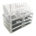 Modern Eco-Friendly Acrylic Jewelry Cosmetic Storage Boxes Durable Office Organizer Folding  for Home Desk Use Injection