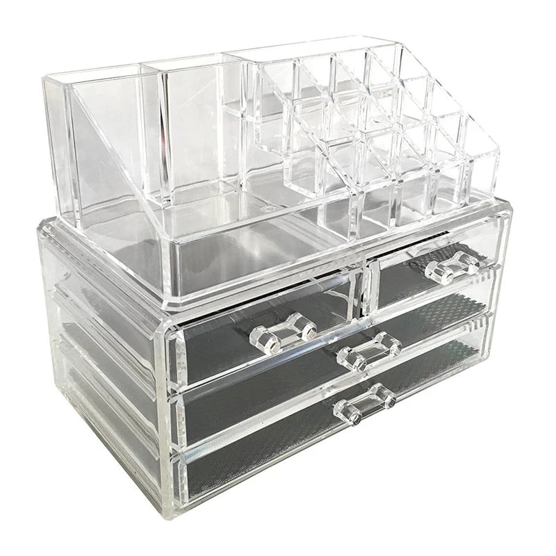 Modern Eco-Friendly Acrylic Jewelry Cosmetic Storage Boxes Durable Office Organizer Folding  for Home Desk Use Injection
