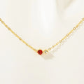 New Arrival 12 Colored Birthstone Zircon Pendant Vintage Necklace Women's Collar Chain with 18k Gold Plated Necklace Holiday