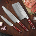 KINGWISE Classic Japanese Damascus Steel Knife Set Ultra Sharp Household Kitchen Knives From Yangjiang