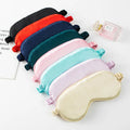 Satin Sleep Eye Patch Private Logo OEM Supply Silk Satin Eye Mask for Airplane Travel with Elastic Band