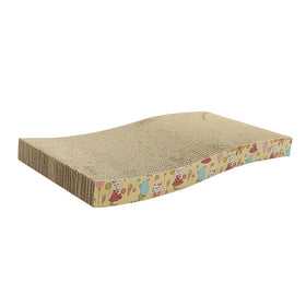 ZMaker OEM Wavy Interactive Cat Corner Scratch Board Corrugated Cardboard Scratcher Pad