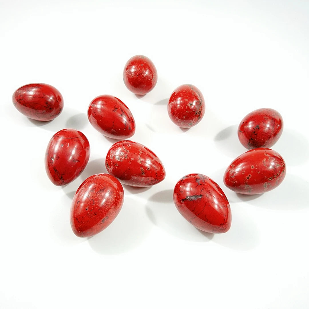 DIY Wholesale Natural Vaginal Eggs Healing Red Jasper Yoni Egg for Women Kegel Exercise Jade Eggs