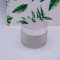 100g clear Frosted Glass Jar with Silver Lid for Face Cream