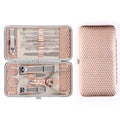 2026 YD New Arrival 12-Pieces Rose Gold Manicure Set With Travel Case