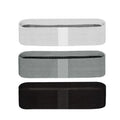 2026 Custom Printed Logo Yoga Workout Hip Resistance Band Set Gray Black 3 Loop Bands for Home Workouts