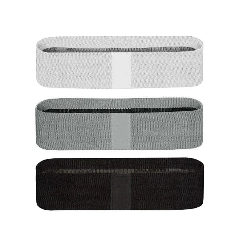2026 Custom Printed Logo Yoga Workout Hip Resistance Band Set Gray Black 3 Loop Bands for Home Workouts