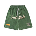 Hip Hop Foam 3D Puff Printing Logo Short Pant Mens Street Wide Leg Casual Sports Shorts