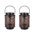 Hanging Candle Holder with High Quality Finishes Candle Lantern Glam Design Set of 2 Black Home Decoration Metal Valentine's Day