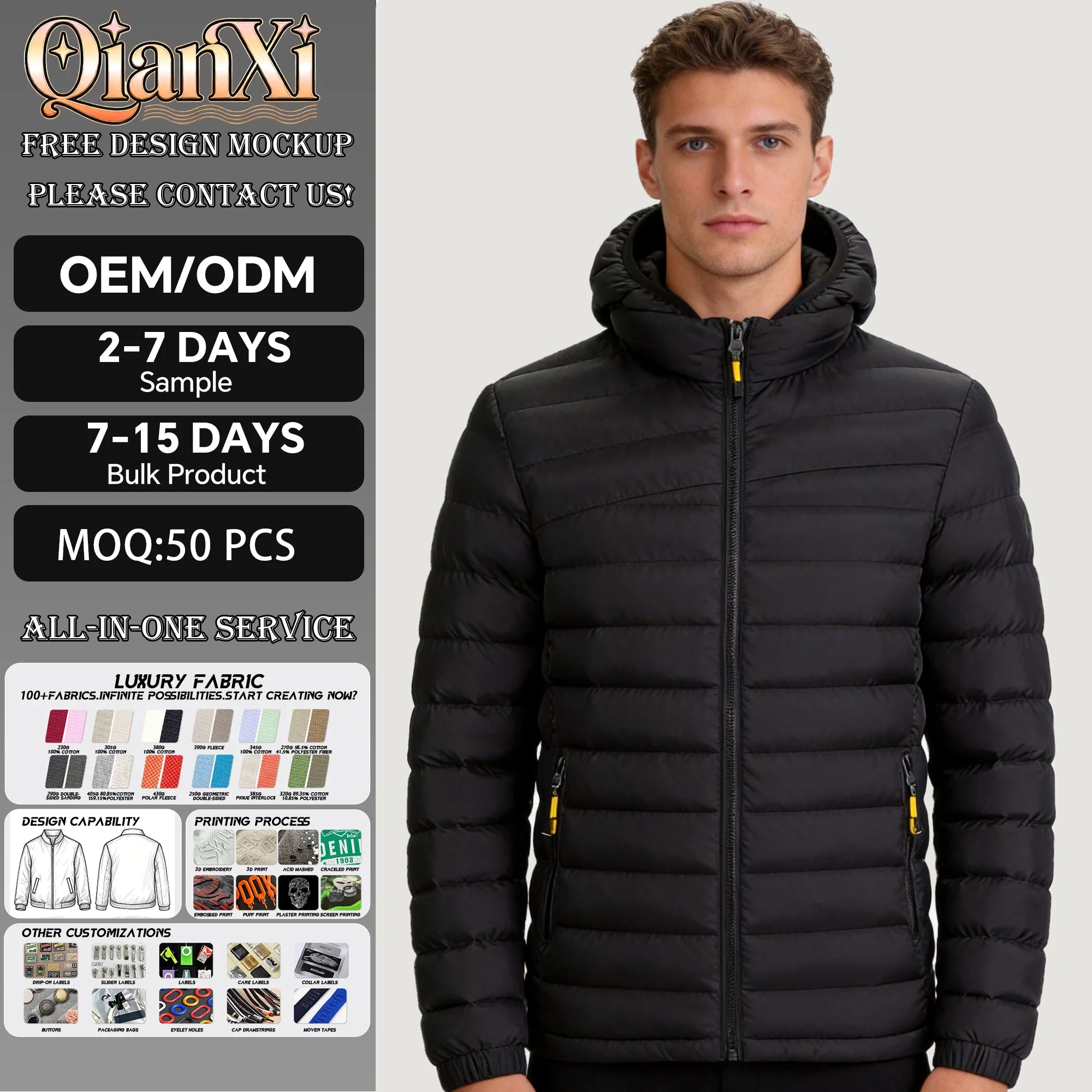 OEM 2022 Wholesale Custom Down Puffer Jacket Men Casual Coat Warm Winter Jacket for Men
