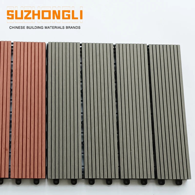 Hot Sale Splicing Buckle Installation WPC DIY Interlocking Outdoor Decking Tiles