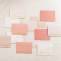 Wholesale Luxury Folded Thank You Cards Minimalist Handwritten Gold Foil Embossed Coated Paper Greeting Card