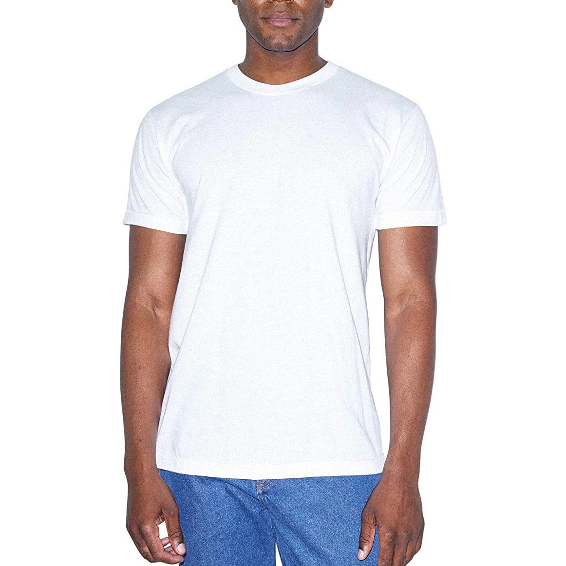 Custom 200gsm Summer Short Sleeve Unisex Knitted Silk Screen Printed T-Shirts 60% Cotton 40% Polyester Black and White