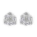 Wholesale 925 Sterling Silver Stud Earrings for Summer New Rose Collection of Women Jewelry Accessories