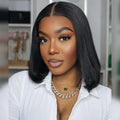 Wholesale Short Bob Wigs for Black Women Natural Laced Human Hair Wig 13x4 Transparent Lace Front Pre Plucked