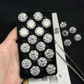 Factory Wholesale Price Lab Created Colorless D Color 3mm to 16mm Round Brilliant Cut Loose Stones Moissanite Color Play/Fire