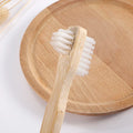 Bamboo Eco Friendly Orthodontic Denture Brush False Teeth Brush Double Sided Toothbrushes