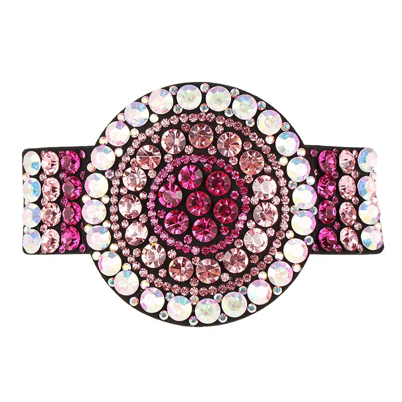 HX-178 Rhinestone Flower Pattern Women's Hair Clips with Crystal Design for Party and Gift Occasions