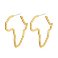 New Arrival Fashion Stud Earrings Jewelry European Exaggeration Large Hollow Earrings Personality African Map Earrings for Women