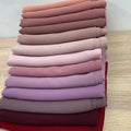 Hot Selling New Style Plain Chiffon Hijab Smooth Soft Chiffon Scarves Islamic Lady Polyester Chiffon Hijab Scarf Shawl