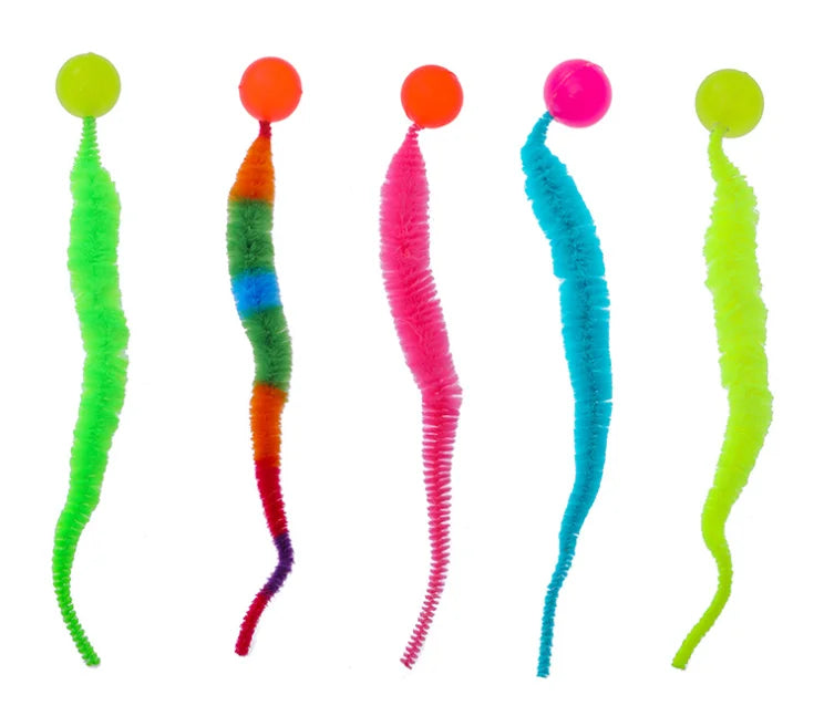 Interactive Eva Ball Magic Worm Ball for Cats Fun Jump Toys With Father Cat Claw Toys Fun Jumping Exercise  Cat Toys