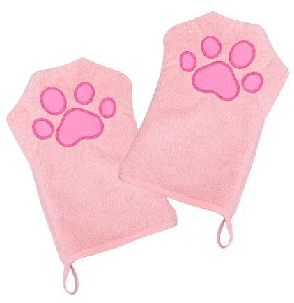 Pets Washing Gloves-Grooming Towel for Drying PetsDog Towel with Embroidered Microfiber DesignMachine Washable