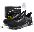 JIANKUN CE Certified Lightweight Men's Work Safety Shoes Comfortable Breathable Mesh Non-Slip Steel Toe Fashion Trainers Jogger