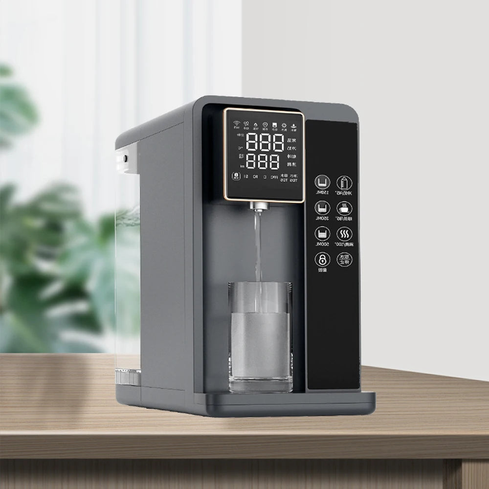 Install-free 2000ppb PH9.5 Alkaline Water Filter System Machine With Bottle With 100gpd Ro Filtration Water Purifier