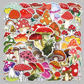 50PCS Cartoon Cute Personality Plant Patterns Decorated Graffiti Mushroom Stickers Bicycle Phone case Notebook Stickers