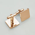 Mens Square Mirror Polished Stainless Steel Cufflinks - Quiet Luxury Style Customized Carving Jewelry for Wedding Groom Gift