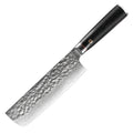 Forged Kitchen 7inch Eco-Friendly Carbon Steel Nakiri Knife VG10 Damascus Steel with Pakka Wood Handle