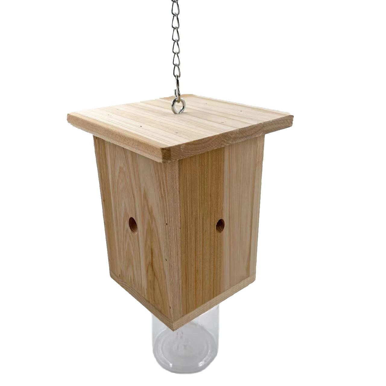 Wood Bee Trap Durable Wood Cabin Style Carpenter Bee Trap Beekeeping Tools