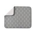 19.2 X 15.8 Inches Rectangle Striated Patterned Gray Cloth Placemats for Kitchen Table