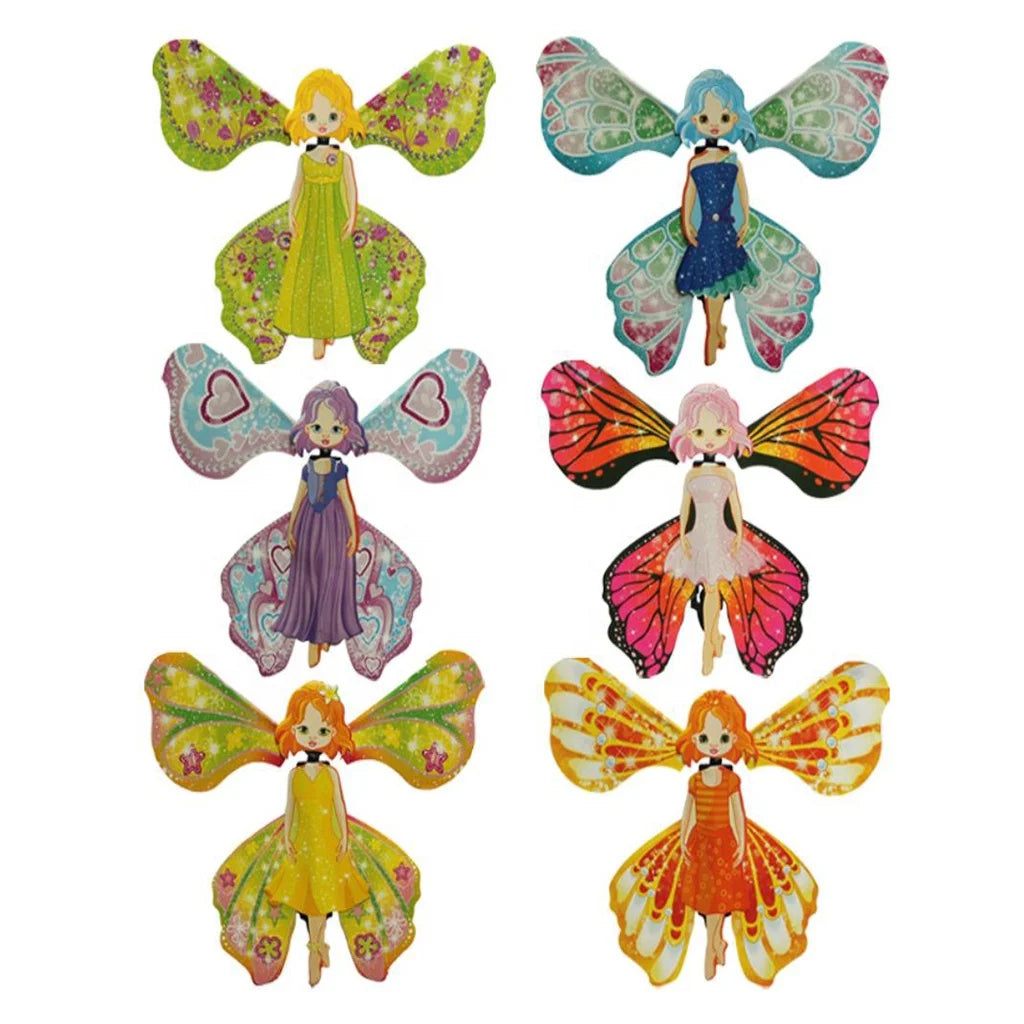 Top Seller Custom Magic Tricks Wind-up Flying Letters Flowers Fairy Toys Cheap Rubber Band Flying Surprise Gift Educational