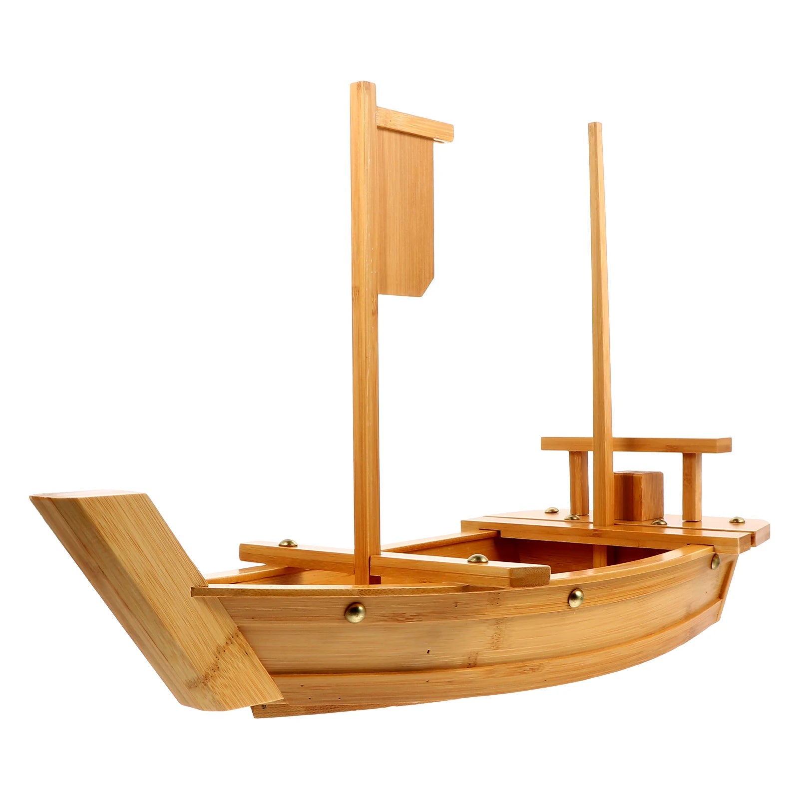 Newell Eco-Friendly Handmade Japanese Restaurant Reusable Healthy Bamboo Pine Wood 60CM Sushi Boat for Sushi Store