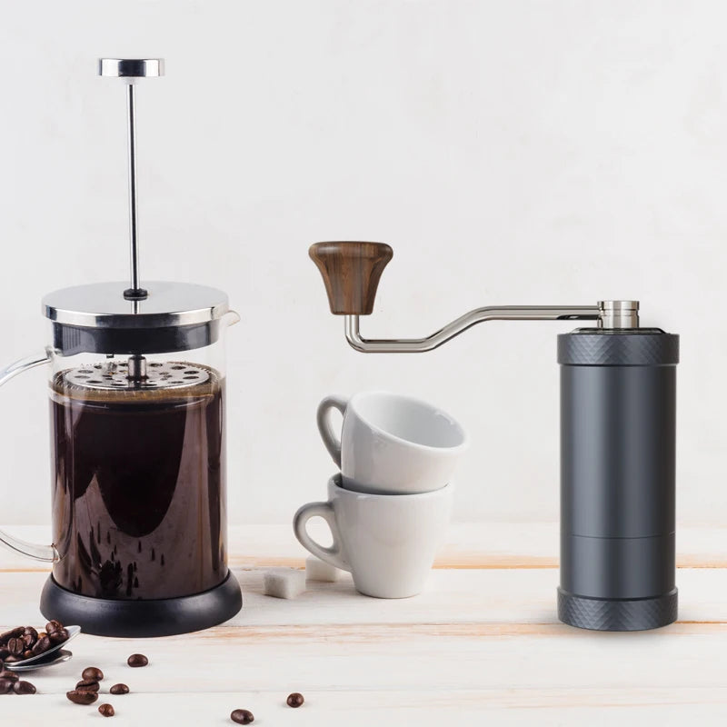 Espresso Coffee Maker Hand Held Conical Burr Coffee Bean Grinding Mills Manual Coffee Grinder Wholesale With Adjustable Setting