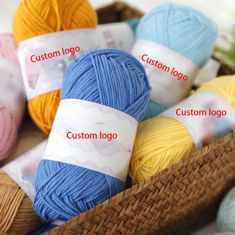 40g/128m Custom 4ply 60% Cotton 40% Acrylic Blended Yarn Milk Cotton Manufacturer Yarn