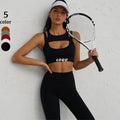 Women Printed Yoga Leggings Running Workout Clothing Yoga Suit Top Sports Wear Gym Fitness Set