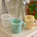 Korea Ins Jade Glass Water Cup Solid Color Green and White Glass Coffee Mug