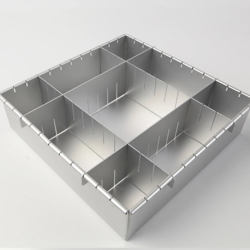 12 Inch square Cake Mold Adjustable Size Movable Assembly Lattice Cake Mold Family DIY Baking Custom Made Aluminum Baking Utensi