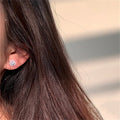 S925 5A Women Gifts Fashion Jewelry White CZ Luxury Design Party Stud Earrings