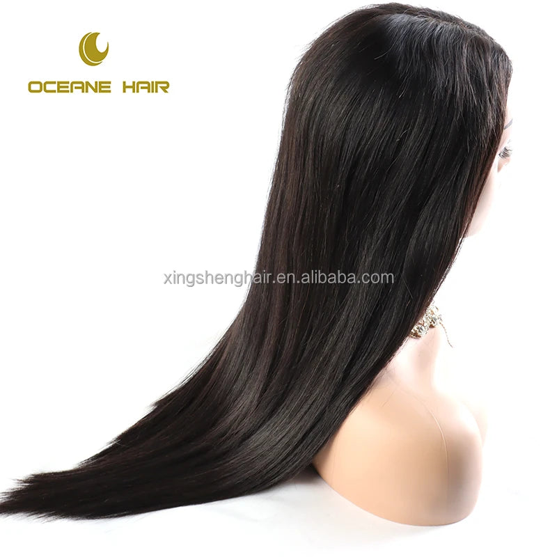Wholesale Vietnamese 100% Human Hair Wigs Lace Toupee Base with Frontal Extension Raw and Virgin Bone Straight Hair Vendors