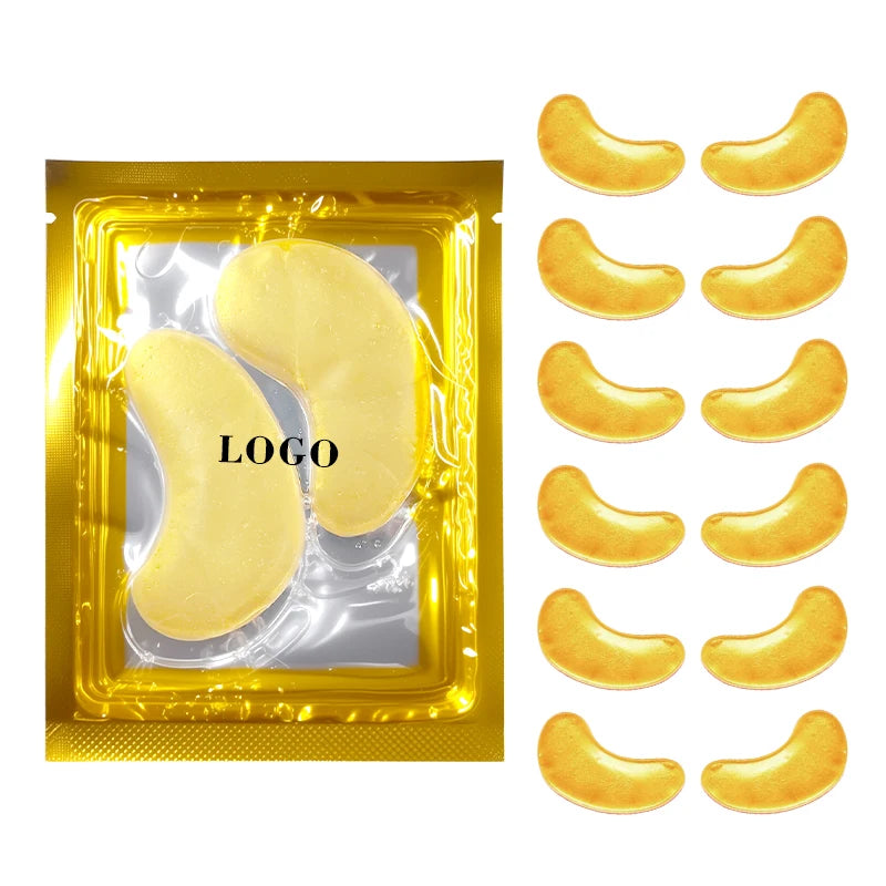 Custom Eye Mask Patches Gold Gel Under Eye Mask - Travel Essentials Collagen Crystal Eye Mask for Hydrating Firming Care MegaBDM