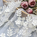 Manufacturer Wholesale Price 3d Embroidery Fabric Premium Mesh Sequin Fabric for Garment