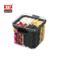 Haixin PET 460/680/700ml Divided Canister Organizer Storage Container Noodles Spice Candy Cookie Biscuit Airtight Jars with Lid