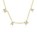 VIANRLA 925 Sterling Silver Necklace MAMA Zircon Pendant 18k Gold Plated Necklace Cross Chain for Women Jewelry Wholesale
