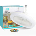 3In1 Ceiling Fan With Lighting Lamp E27 Converter Base With Intelligent Remote Control for Bedroom Living Home Silent AC85-265V