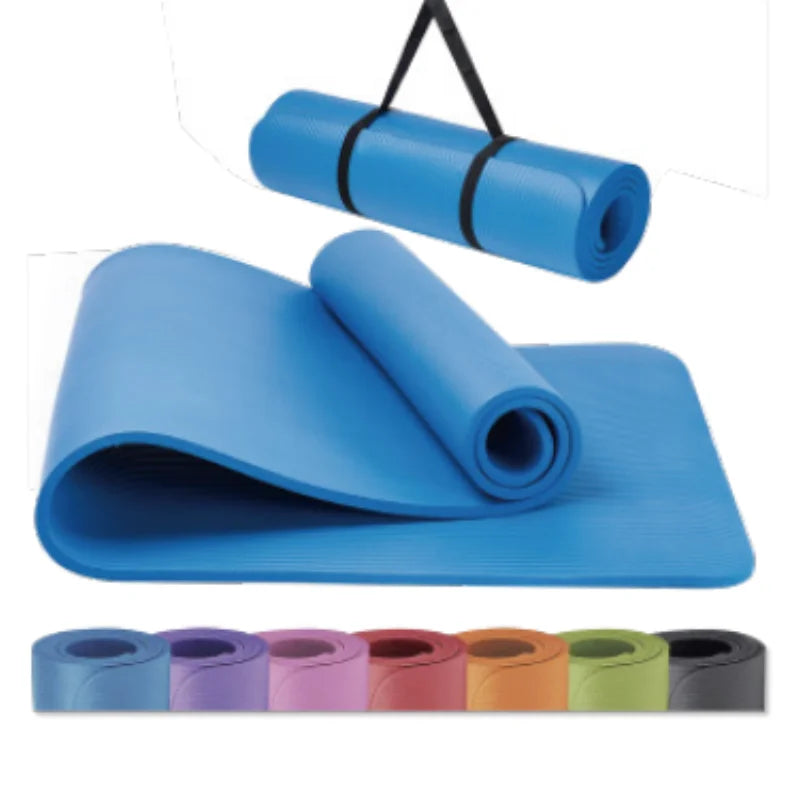 Factory Supply Manufactures Hotsale Cheap Custom Print Non Slip 8mm 10mm 15mm Thick Gym Exercise Eco Friendly NBR Yoga Mat